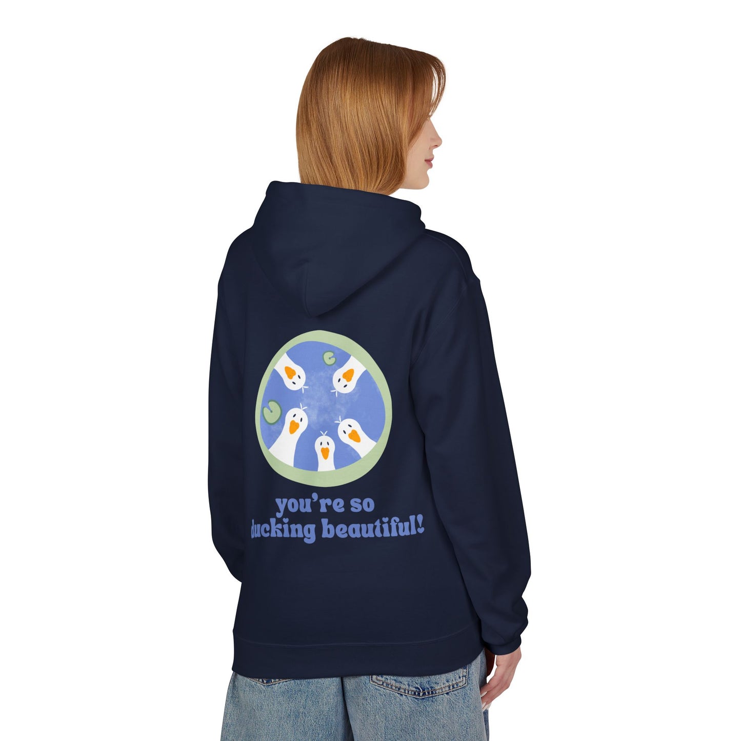 Ducking Beautiful Unisex Fleece Hoodie